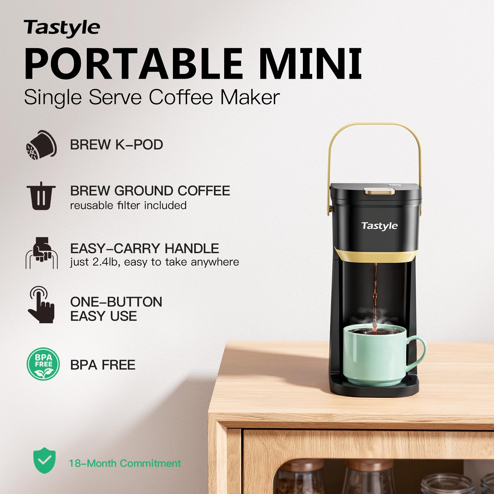 Amazon.com: Tastyle Mini Single Serve Coffee Maker with 30